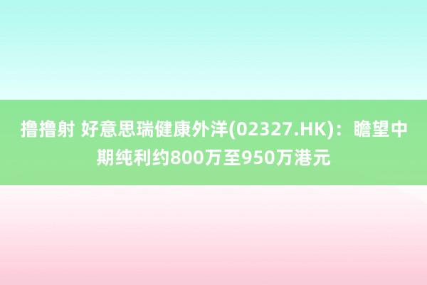 撸撸射 好意思瑞健康外洋(02327.HK)：瞻望中期纯利约800万至950万港元